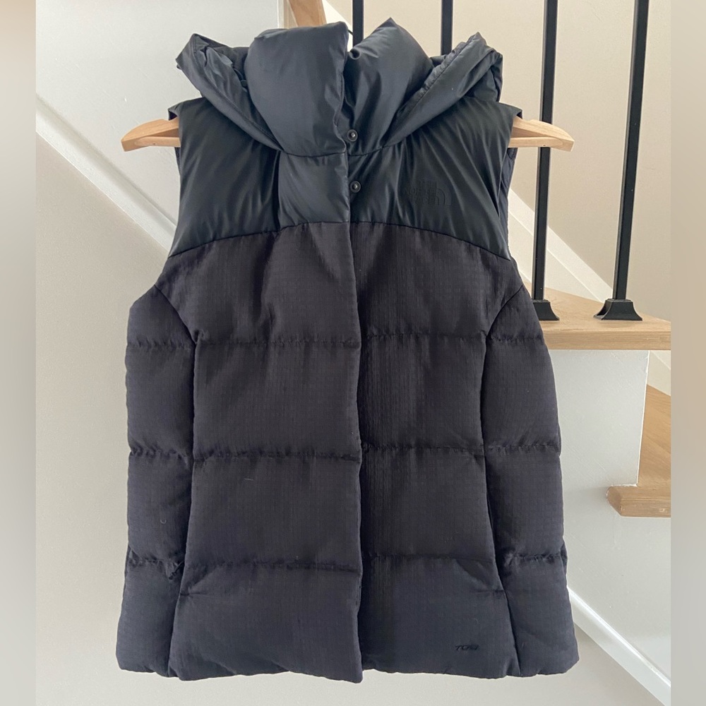 The North Face hooded Nuptse vest